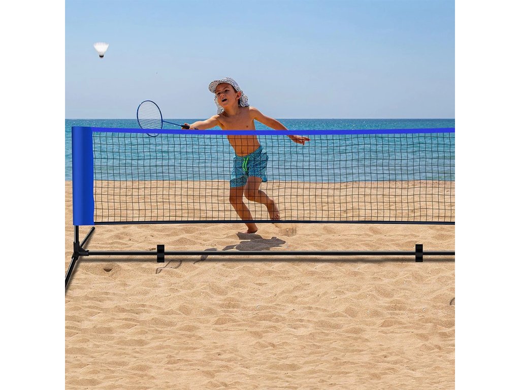 Regulowana siatka sportowa do badmintona, tenisa lub siatkówki